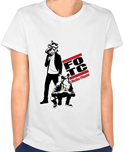 Cooll Women's Flight Of The Conchords Bret McKenzie Bull Head Short T Shirts M White