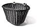 Colorbasket 01327 Adult Front Handlebar Bike Basket, All-Weather, Water Resistant, Adjustable Leather Straps, Black
