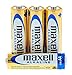 Maxell AA Alkaline Battery, Long Lasting, High Compatibility, Gold, 48 Count