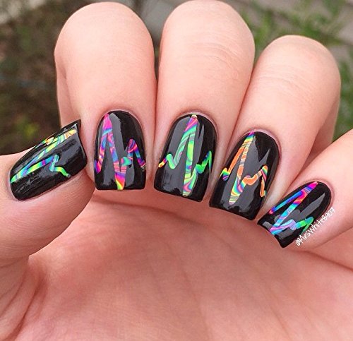 Original Heartbeat Nail Vinyls By Twinkled T - 1 Sheet of 36 Vinyls