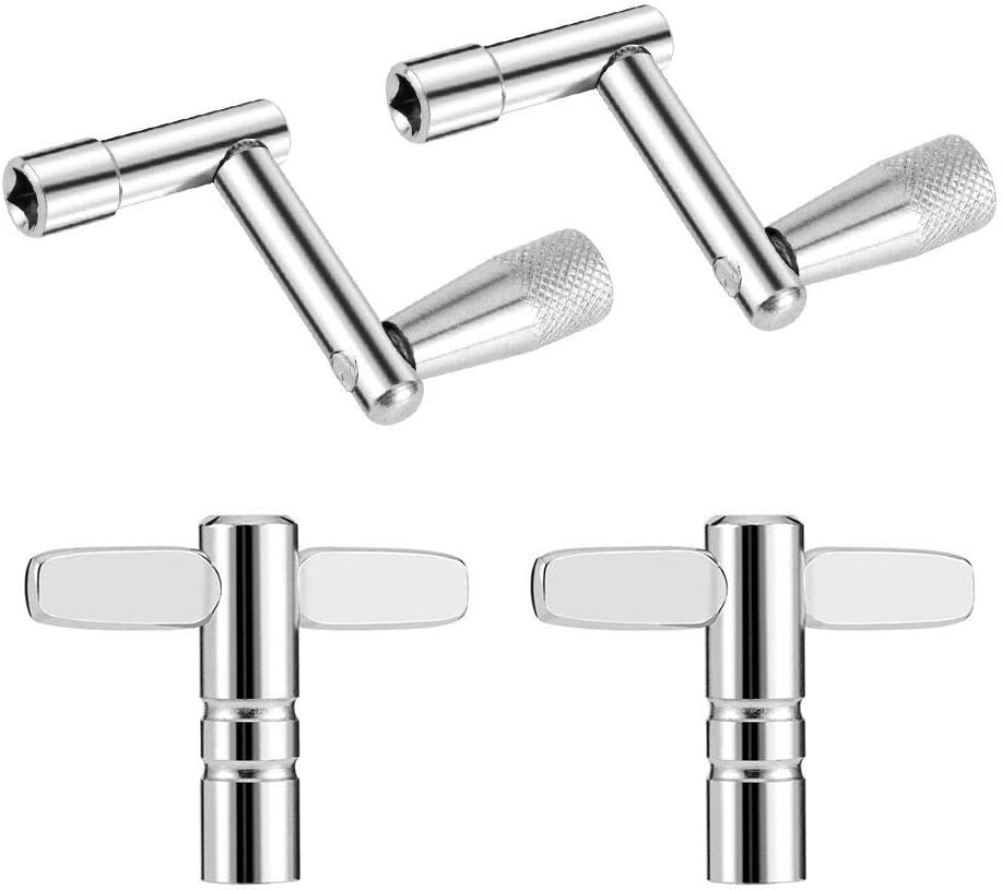 Drum Keys 4 Pack 2 Drum Tuning Key & 2 Continuous Motion Speed Key for Drummers Percussion