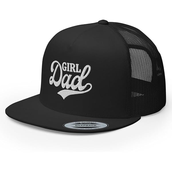 RIVEMUG White Trash Trucker Hat Flat Bill High Crown Adjustable