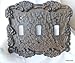 Rustic Brown Cast Iron Triple Switch Cover Plate