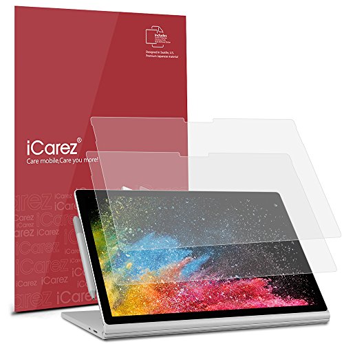 iCarez [Anti-Glare Matte Screen Protector for Microsoft Surface Book 2 (2017) 13.5-Inch Easy to Install [Reduce Fingerprint Paper-Like Feeling]