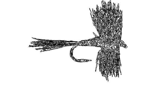 Pesca mosca de la trucha Magnet – Blanco y Negro Imán de nevera ...