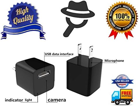 32GB HD1080P USB Wall US Plug Charger Hidden Spy Camera Cycle DVR Video Recorder