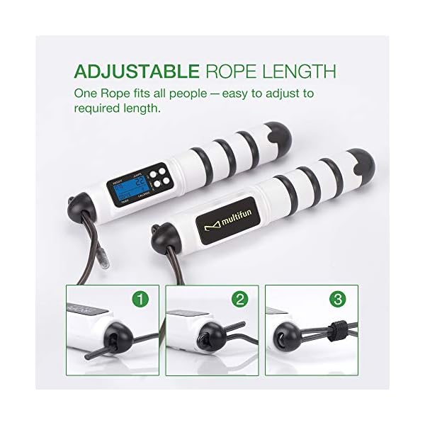 multifun-Skipping-Rope-Adult-Fitness-Speed-Jump-Rope-with-Counter-Adjustable-Digital-Counting-Skipping-Rope-for-Women-Ideal-Gym-Home-Equiments-for-Crossfit-Exercise-WorkoutBoxing-MMA-HIIT Skipping Rope, multifun Speed Skipping Rope with Calorie Counter, Adjustable Digital Counting Jump Rope with Ball…