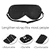 Lonfrote Star Mulberry Silk Sleep Eye Mask for Women Men,Sleeping Mask Blindfold with Adjustable Strap,Smooth Eye Shades Cover for Nap Yoga Travel (Black)