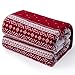 Bedsure Christmas Holiday Knitted Woven Throw Blanket Red and White Super Soft Plush Warm Winter Blanket for Bed, Couch and Gifts, 50 x 60 inches