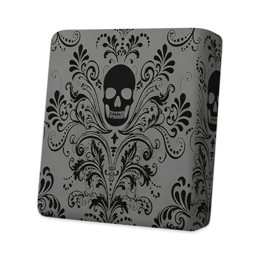 ANNA QUEEN Black Halloween Skull Couch Cushion Covers Sofa Slipcovers, Floral Sofa Covers Washable for Cushion Couch, Stretch Pattern Outdoor Cushion Covers for Patio Furniture Halloween Decorations at Amazon