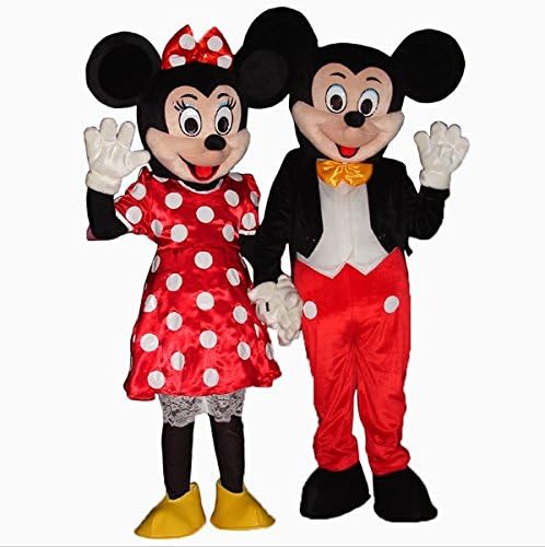 Mickey Mouse Minnie Mascot Costumes Christmas Halloween cloth wallking (A pair of Mouse, Small (150-160)cm)