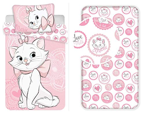 Jerry Fabrics Marie Aristochat 3-Piece Twin Bedding Set - Pink Animal Print, Reversible, All Seasons - 100% Cotton, Machine Washable