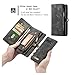 AKHVRS Galaxy S10 Plus Wallet Case,Handmade Premium Cowhide Leather Wallet Case,Zipper Wallet Case [Magnetic Closure] Detachable Magnetic Case & Card Slots for Samsung Galaxy S10 Plus - Black