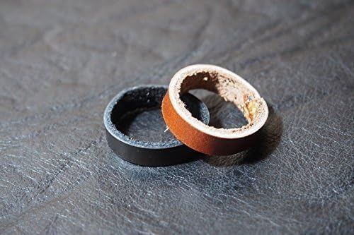 Retro mini ring for Womens and mens-Unisex leather ring band-Handstitched Leather ring-Wedding Ring Band