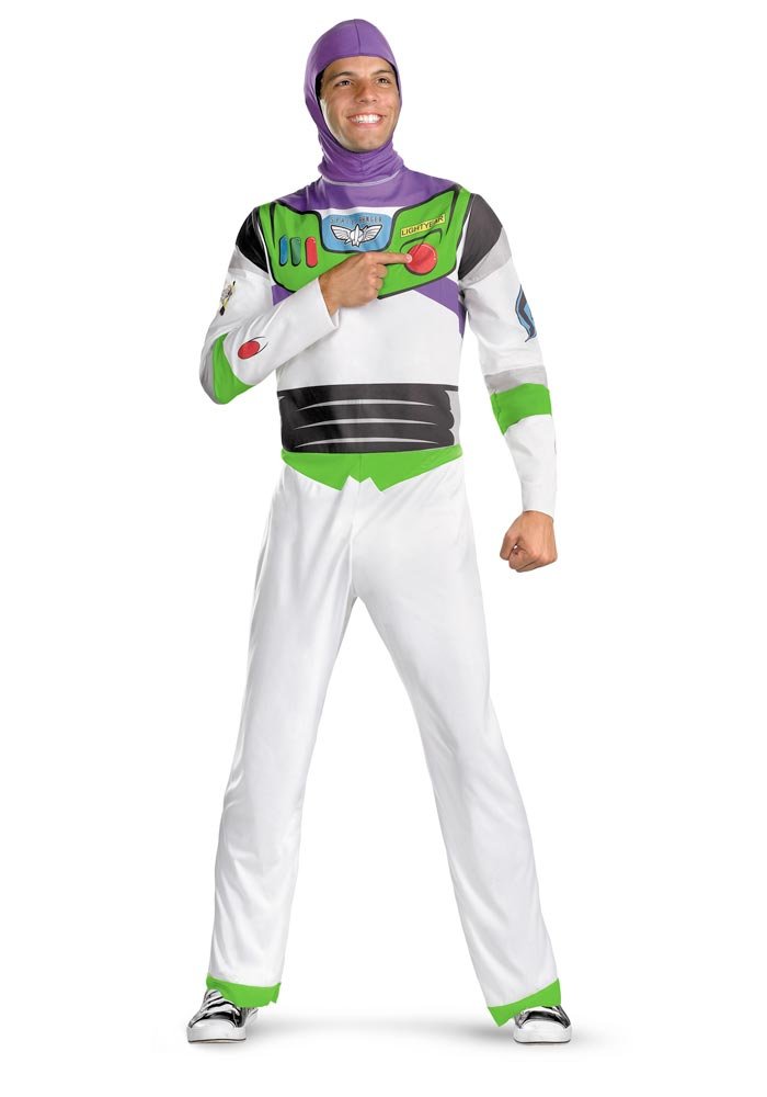 Photo 1 of Disney mens Disguise Disney Pixar Toy Story and Beyond Buzz Lightyear Classic adult sized costumes, White/Green/Red/Purple, XL 42-46 US