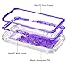 Samsung Galaxy S8 Plus Case, Coolden Luxury Floating Glitter Case Sparkle Bling Quicksand Liquid Cover Clear Shockproof Bumper Dual Layer Anti-Drop PC Frame + TPU Back for Galaxy S8 Plus, Purple