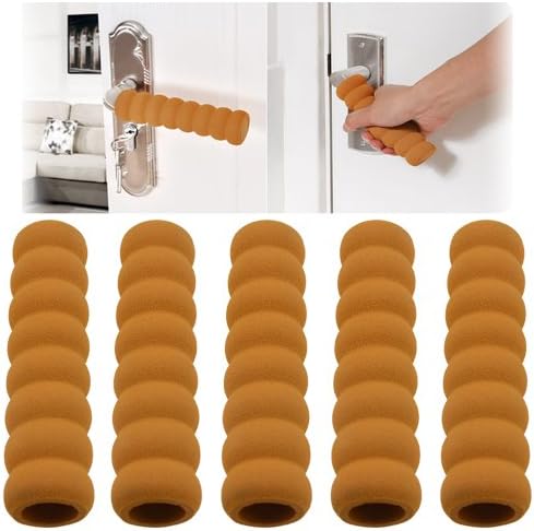 TOVOT Children Safety Soft Spiral Door Handle Protective Cover Anti-collision Knob for Kids (Brown)