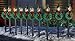 Christmas Lamp Posts Pathway Stakes - Set of 10