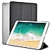 Moonlux Case for iPad 9.7 2018/2017,Superfine Fiber Trifold Adjustable Stand with Auto Sleep/Wake Function,Translucent Frosted Back Cover Compatible for Apple iPad 9.7 A1893 A1954 A1822 A1823,Black primary