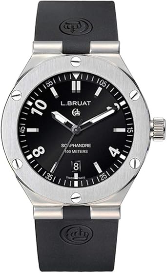 Reloj L.Bruat Hombre LB45 SCAPHANDRE 11318 Esfera Negra ...