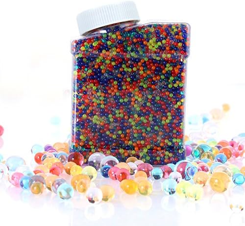 Crystal Water Gel Beads Pack (20000 Beads), Rainbow Mix Jelly Water Growing Beads for Kids Tactile Sensory Toys, Vases Filler, Plants, Wedding and Home Decoration