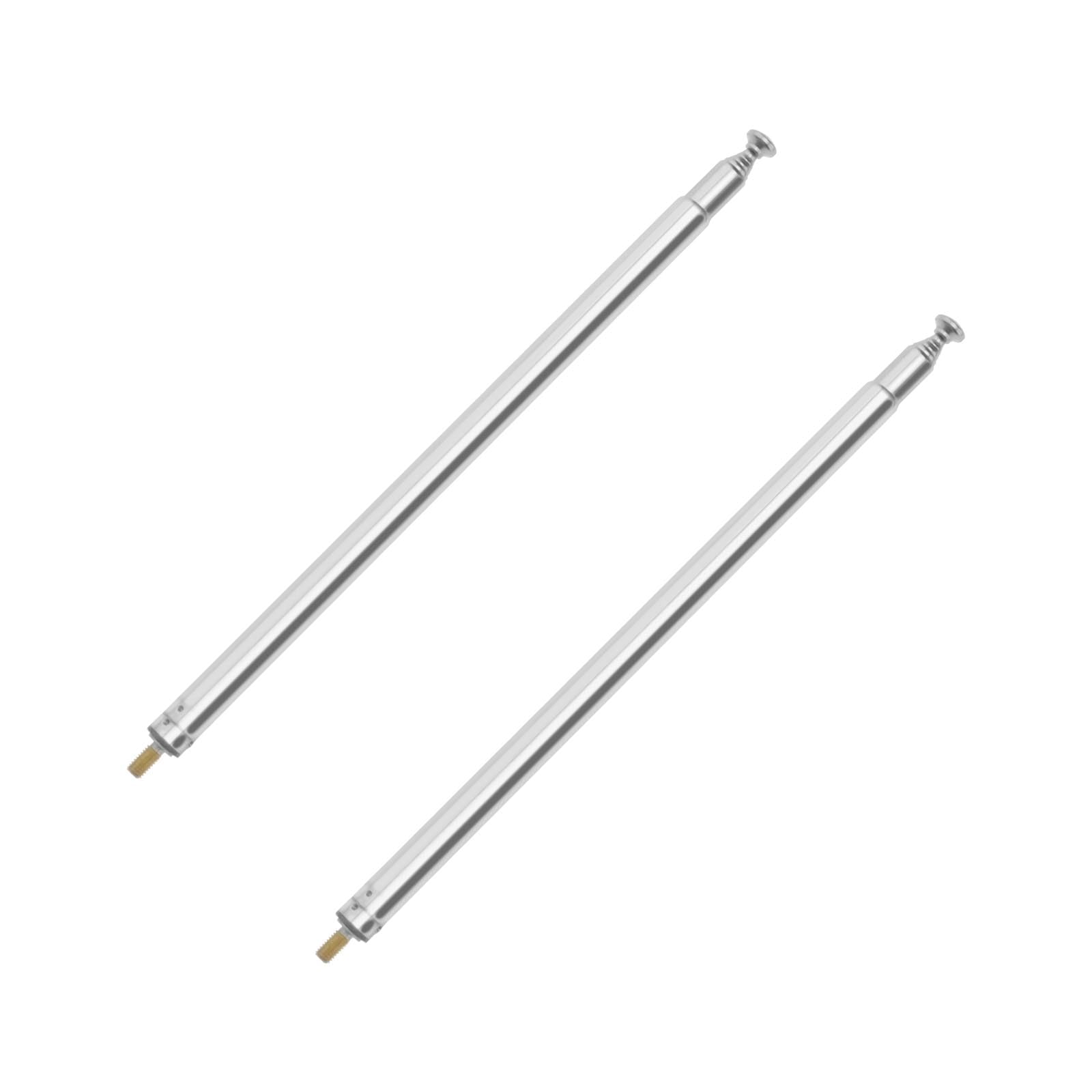 OTOTEC 2PCS M3 Thread 7 Sections Telescopic Antenna for AM FM Radio Radio TV RC Car Aircraft Controller Replacement Remote Control Accessory Stretched Length 730mm