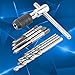 M3-M6 Machine Screw Plug Tap,Adjustable T-shaped Tap Wrench,Twist Drill Bits Tap Wrench Hand Tool Set(Pack of 9)