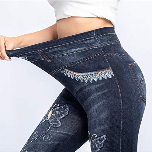 Dihope, Dameslegging, leggings, skinny, dun, hoge taille, vlinder, bedrukt, slim fit, stretch, elastisch, casual… - Image 8