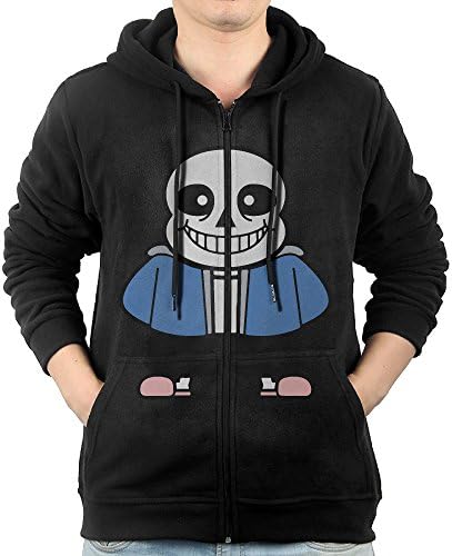 Men's Undertale Sans Hooded Zip Front Sweatshirt