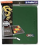 12-Pocket Z-Folio LX Trading Card Albums, Green