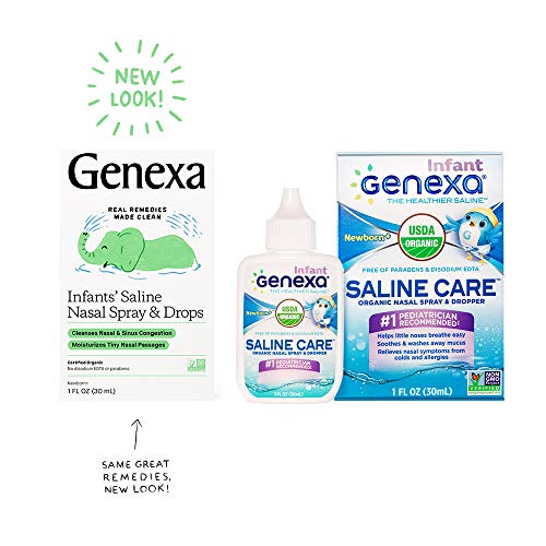 Genexa Infants' Saline Nasal Spray & Dropper 1fl oz. Cleanse Mucus