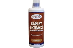 The Pond Guy Barley Extract Natural Liquid Treatment for Ponds and Water Gardens, Safe for Koi Fish and Plants, Natural Solutions for Clear Pond Water - 32 Ounces