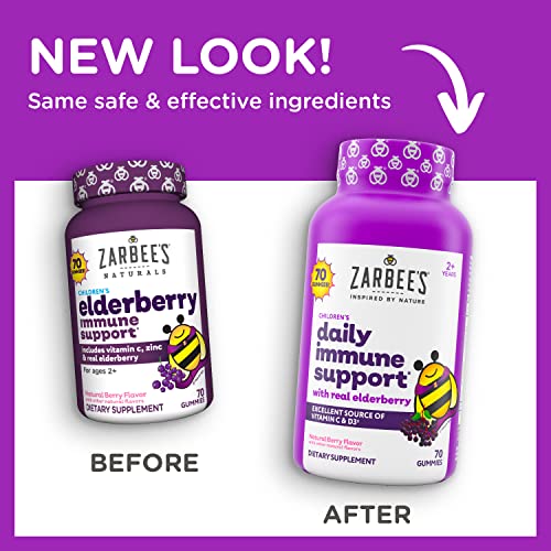 Zarbee's Elderberry Gummies for Kids with Vitamin C; Zinc & Elderberry