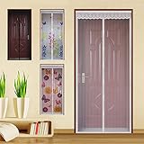 WYZworks (White) Magnetic Mesh Hands-Free Lace Screen Door (Various Designs Available)