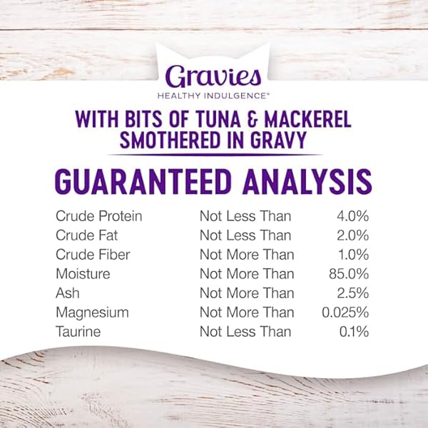 WELLNESS HEALTHY INDULGENCE NATURAL GRAIN FREE GRAVIES WITH TUNA & MACKERAL IN GRAVY WET CAT FOOD, 3 OZ., CASE OF 12, 12 X 3 OZ