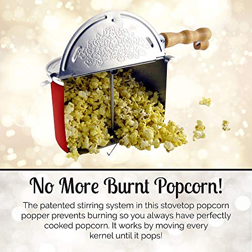 Whirley-Pop Popcorn Popper Kit - Nylon Gear - Red - 1 Real Theater All Inclusive Popping Kit - Thumbnail 3