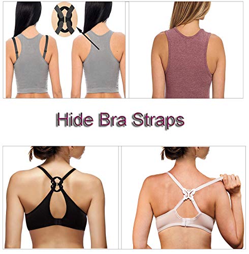 Bra Strap Clips sets,Bra Extenders,Bra Strap Holders Cleavage Control Non Slip Conceal Bra Back Straps Clip (20 sets)