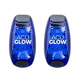 AcuGlow LED Safety Flashing Lights (2 Pack) by Somerset Products | Lightweight Clip/Strap on Design | Attaches in Seconds | Ultra High Visibility | Perfect for Runners, Walking, Children, and Bikes