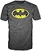Batman Brushed Logo Heathered T-Shirt