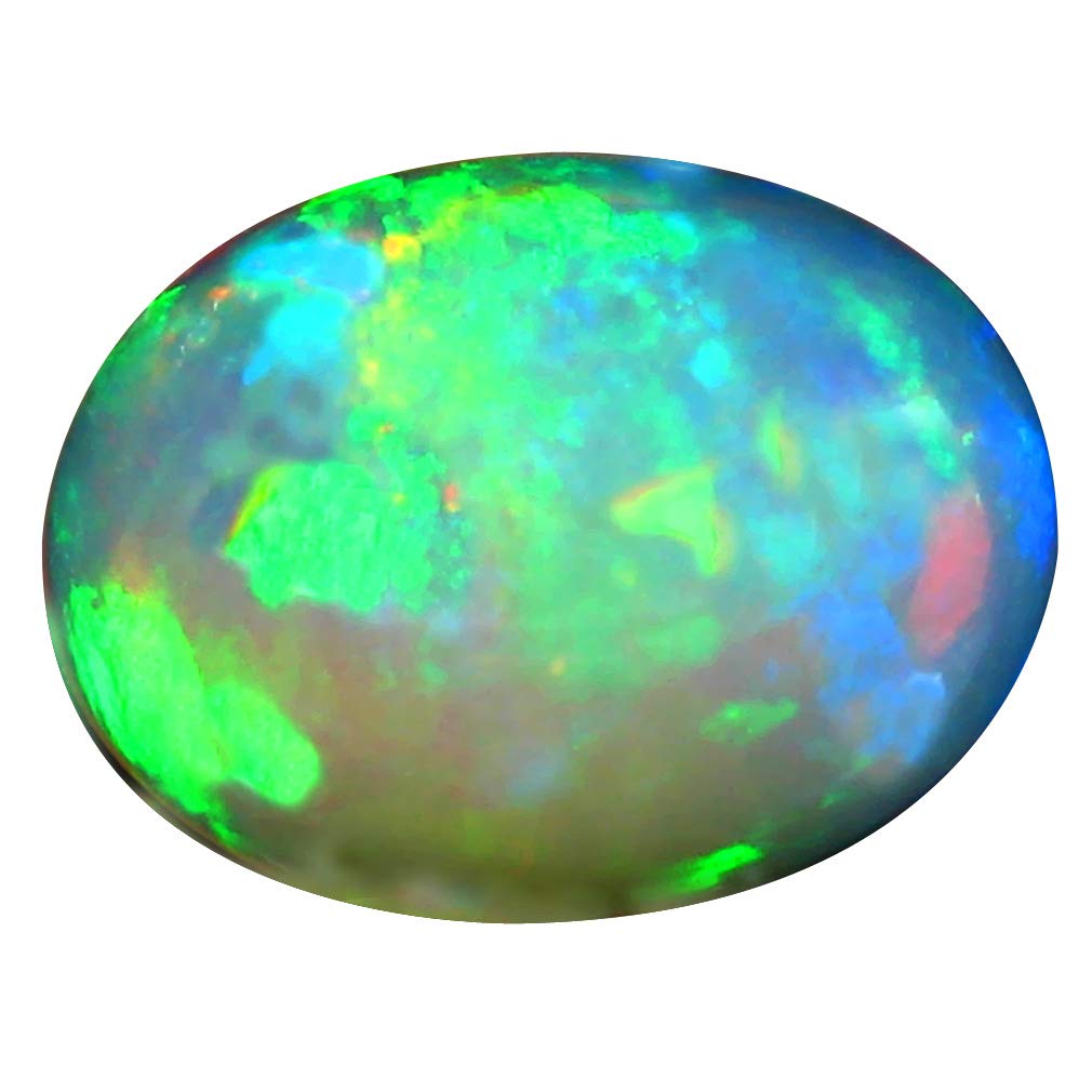 1.74ct Oval Cabochon Cut Rainbow Opal Loose Natural Gemstone (11 x 8 mm)