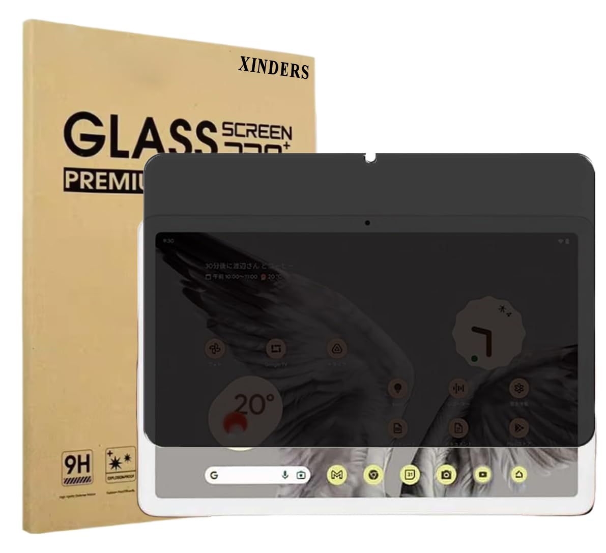 Photo 1 of XINDERS 1 Pack Privacy Screen Protector for Onn 10.1 inch Tablet and Onn Tablet Pro 10.1 inch Screen Protector, Tempered Glass Apple Pencil Compatible