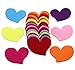 SOOKOO 5 Styles 150 PCS Assorted Color Felt Flowers for Art and Craft DIY Sewing Handcraft (Heart, Flower, Smile Face, Star, Crown)