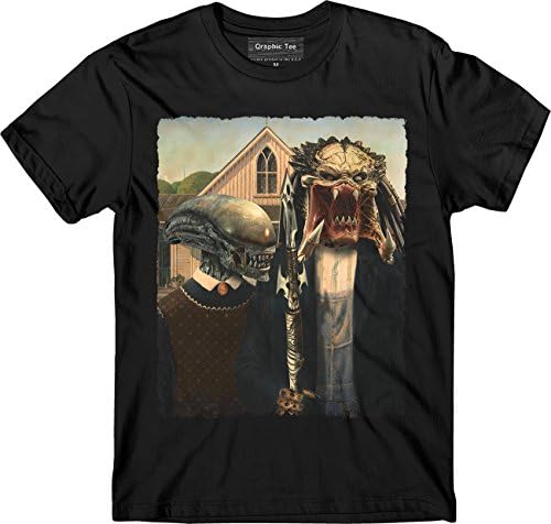 Qraphic Tee Xenomorph t-Shirt, Predator t-Shirt, American Gothic, Alien Covenant, Halloween