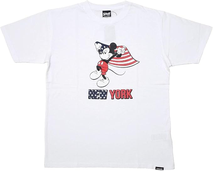 Amazon Schott ショット Schott Disney 半袖 ｔシャツ New York Tシャツ カットソー 通販