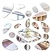 TTSAM 18PCS Silver Mirror Decals Acrylic Cobblestone Shape Wall Stickers(Not a Real Mirror), Cobblestone Shape DIY Decor for Home Room Bedroom Office Decoration Silver Mirror