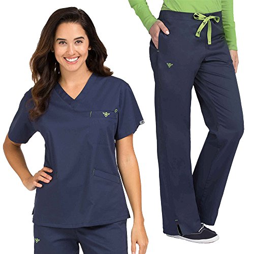 Scrub Set Medium Navy/Apple 
