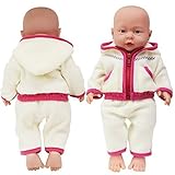 Rifi High Simulation Baby Doll's Clothes Jacket Suit Red for 14-16 inches Dolls