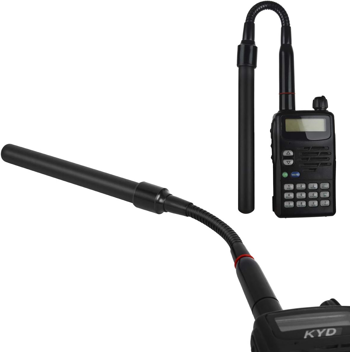 HYS SMA-Male CS Tactical 11.8inch Antenna Dual Band 144/430Mhz Adjustable Gooseneck Antenna for for Yaesu Kenwood TYT Two Way Radio: GPS & Navigation