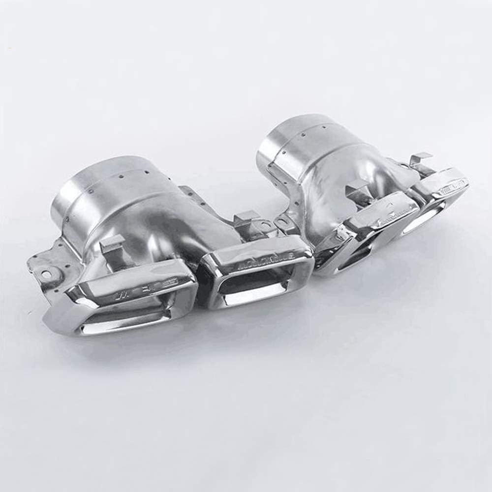 2PCS Exhaust Pipe Tips For Mercedes-Benz ML W166 GL63 AMG X166 Stainless Steel