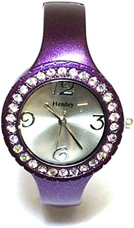 Henley Metallic Purple Crystal Bangle Ladies Fashion Watch H07120.7
